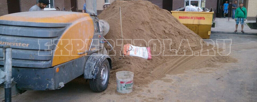 Цементно-песчаная смесь для стяжки